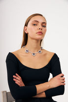 Bonette-Lavender Gerdanlık Violet Outburst-Kolye-3-Milagron.com