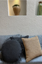 Bonhou-Bohem El Yapımı Kare Jüt Bej Kırlent-Kırlent-1-Milagron.com