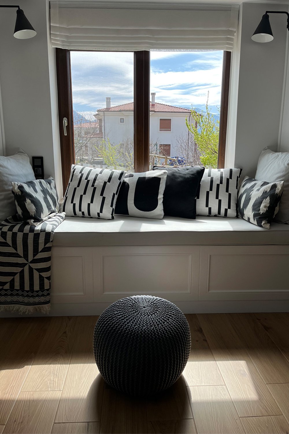 Bonhou-El Yapımı Örgü Saplı Puf-Puf-1-Milagron.com