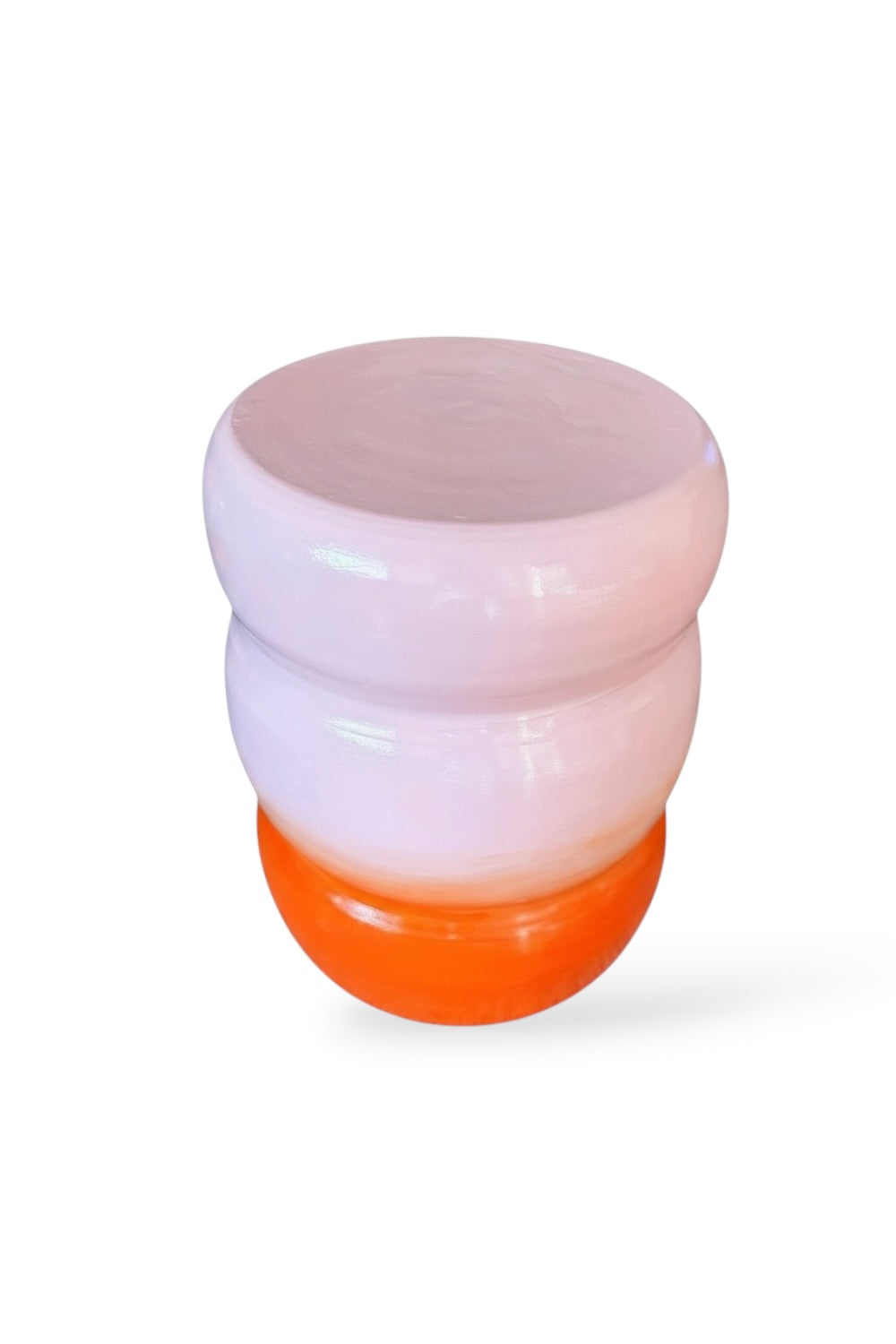 Pembe Turuncu Bubble Seramik Sehpa - 2