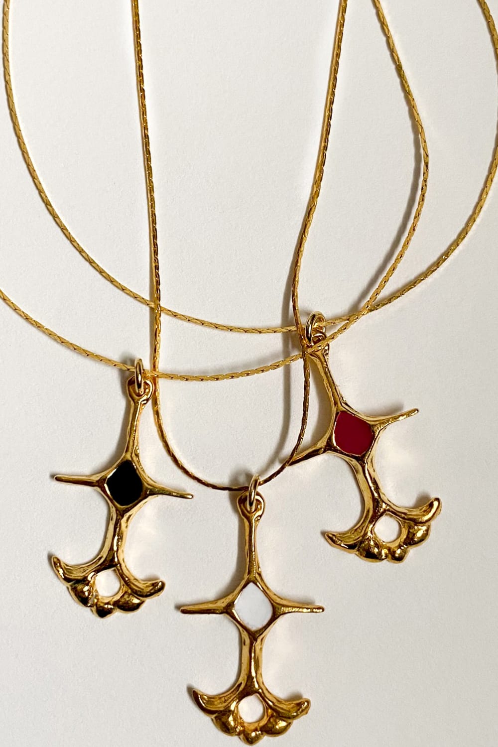 Brambuta-Ankh Beyaz Mineli Gold Kolye-Kolye-4-Milagron.com