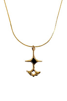 Brambuta-Ankh Siyah Mineli Gold Kolye-Kolye-1-Milagron.com