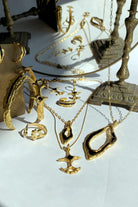 Brambuta-Ankh Siyah Mineli Gold Kolye-Kolye-3-Milagron.com