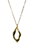 Brambuta-Enki Siyah Mineli Gold Large Kolye-Kolye-1-Milagron.com