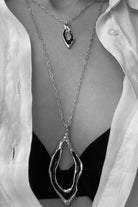 Brambuta-Enki Siyah Mineli Gold Large Kolye-Kolye-3-Milagron.com