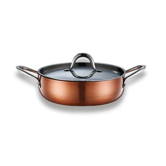 Brioni Copperfield 24 Cm Basık Seramik Tencere CPF123