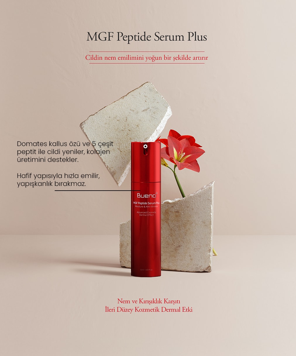 Bueno+ Mgf Peptide Serum Plus - Yaşlanma Karşıtı Cilt Serumu 50 Ml