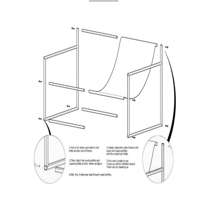 By Kalkan-Berjer D'aci̇er Metal Bahçe, Salon Berjeri-Tekli Koltuk-9-Milagron.com