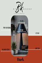 By Kalkan-Dark Ahşap Ayaklı Lake Cilalı Abajur, Masa Lambası, Aydınlatma-Abajur-1-Milagron.com