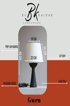 By Kalkan-Gwen Ahşap Ayaklı Lake Cilalı Abajur, Masa Lambası, Aydınlatma-Abajur-2-Milagron.com