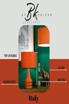 By Kalkan-Italy Ahşap Ayaklı Lake Cilalı Abajur, Masa Lambası-Abajur-2-Milagron.com