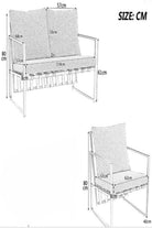 By Kalkan-Jardi̇n'e Premium Metal Bahçe Oturma Takimi-Bahçe Mobilyası-10-Milagron.com