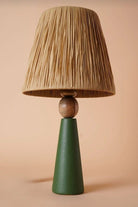 By Kalkan-Lion Ahşap Ayaklı Lake Cilalı Abajur, Masa Lambası-Abajur-1-Milagron.com