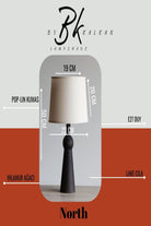 By Kalkan-North Ahşap Ayaklı Lake Cilalı Abajur, Masa Lambası, Aydınlatma-Abajur-2-Milagron.com