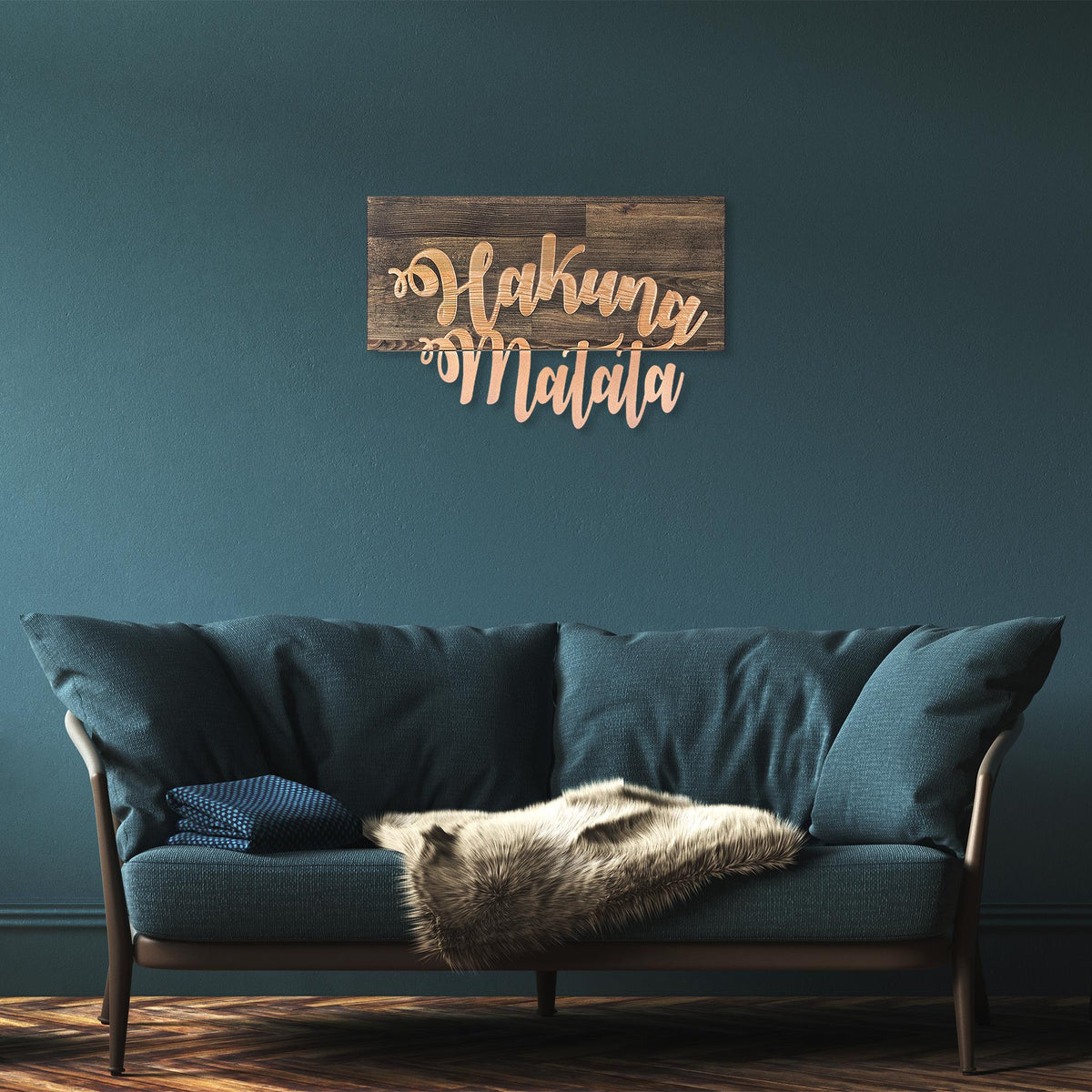 Ma-112 Ahşap Metal Duvar Tablosu 