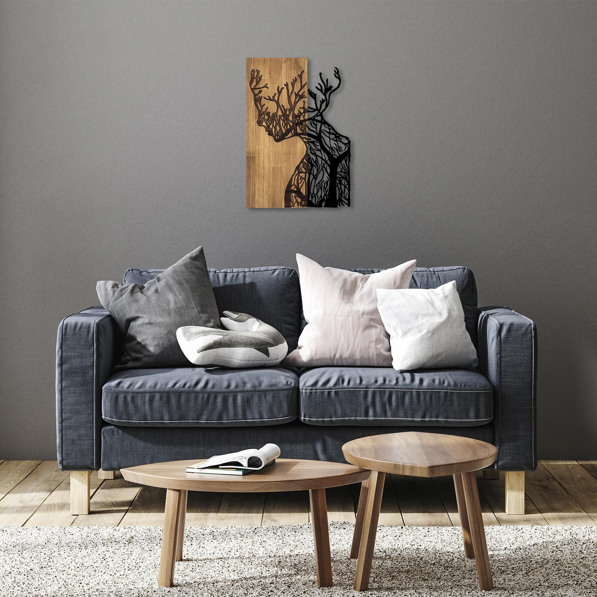 Ma-318 Ahşap Metal Duvar Tablosu 