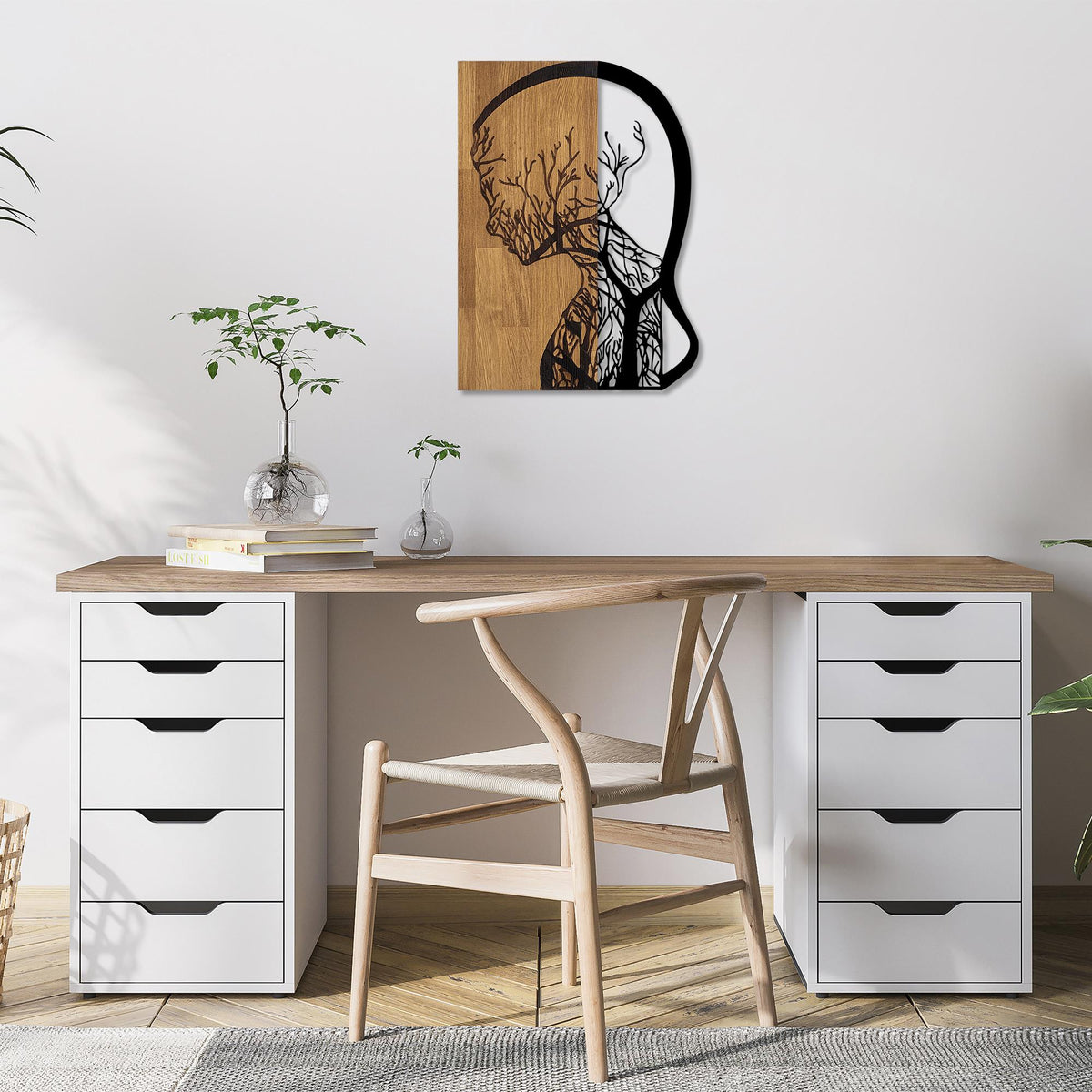 Ma-340 Ahşap Metal Duvar Tablosu 