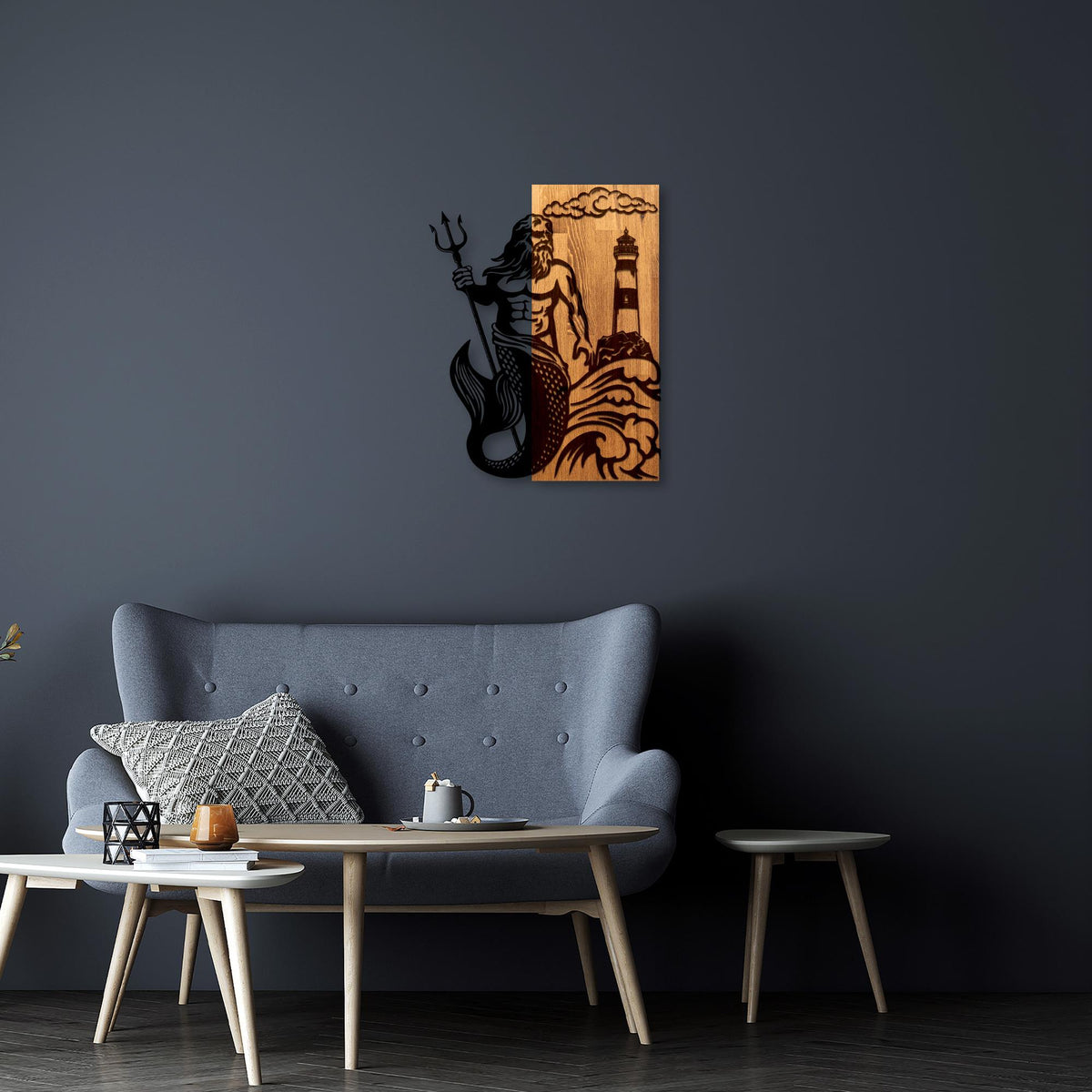Ma-467 Ahşap Metal Duvar Tablosu 