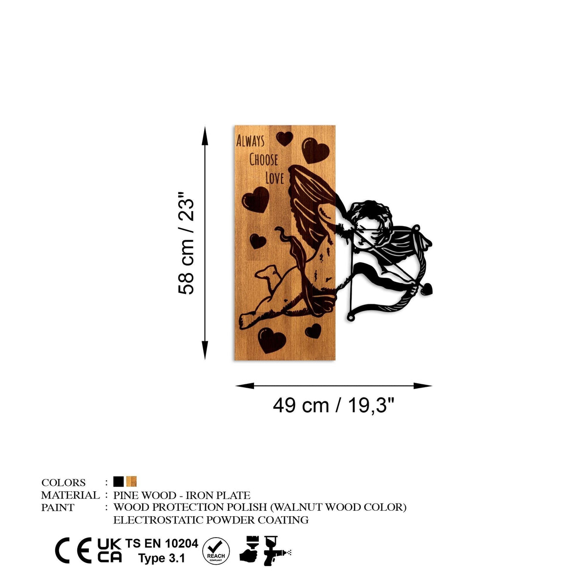 Ma-454 Ahşap Metal Duvar Tablosu 