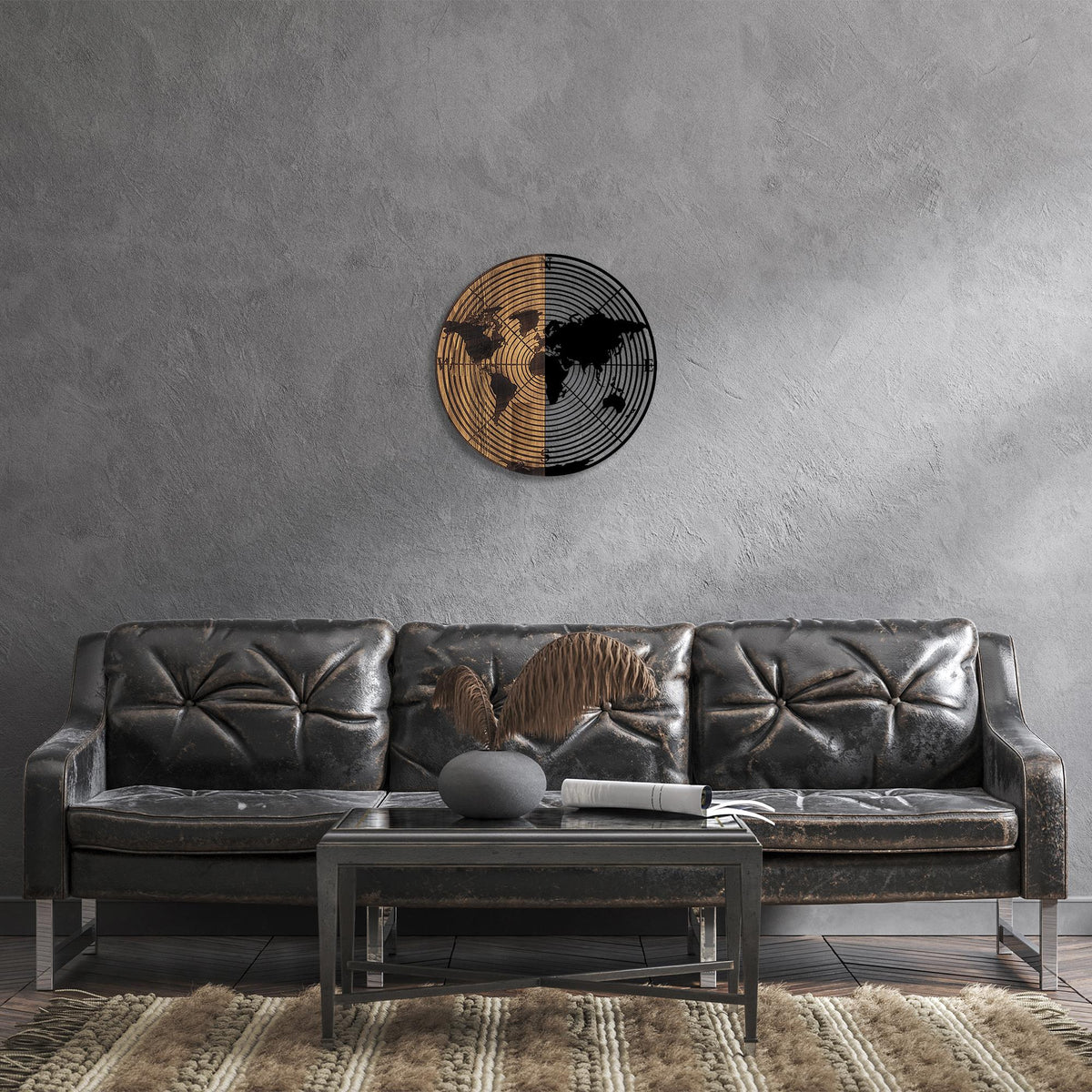 Ma-321 Ahşap Metal Duvar Tablosu 