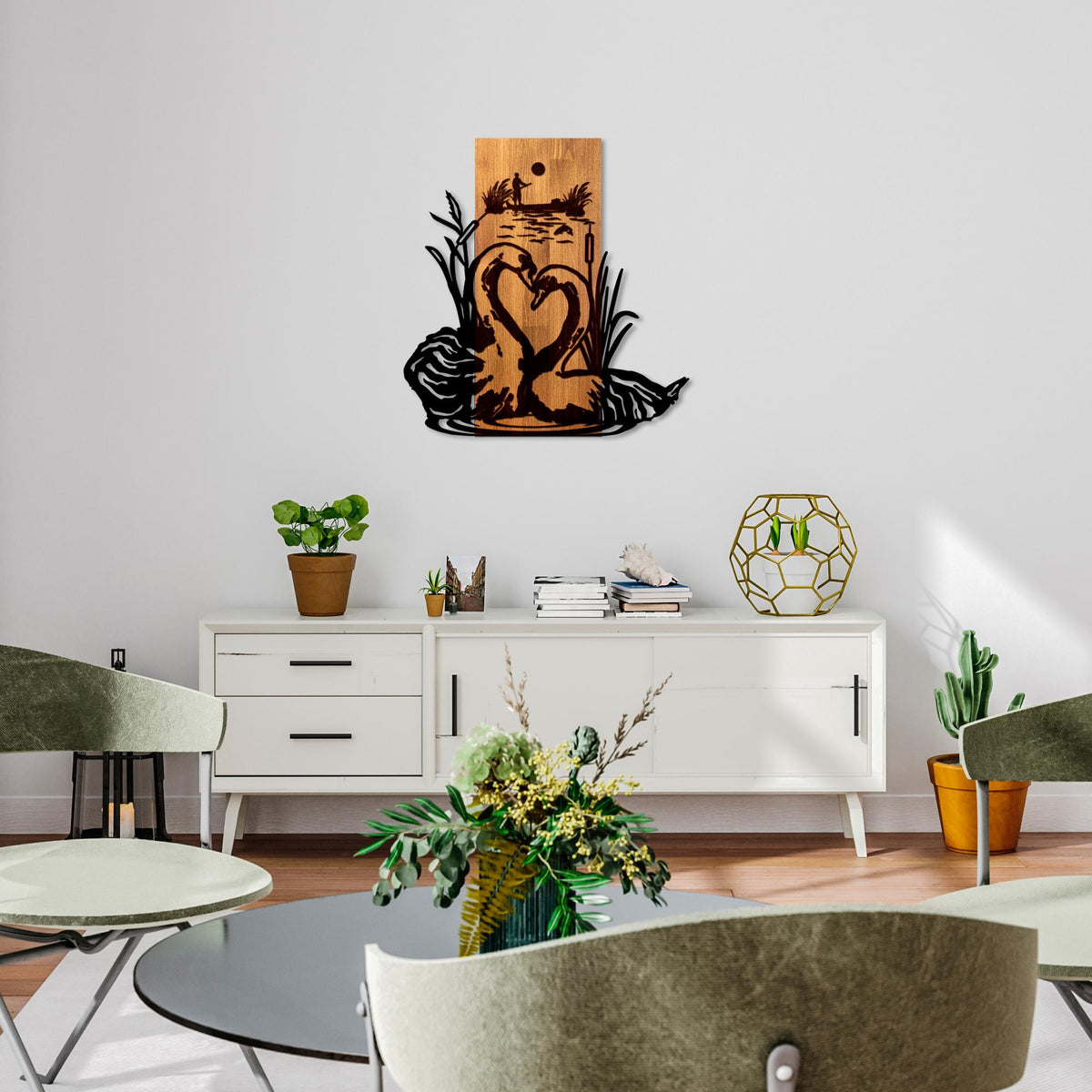 Ma-450 Ahşap Metal Duvar Tablosu 