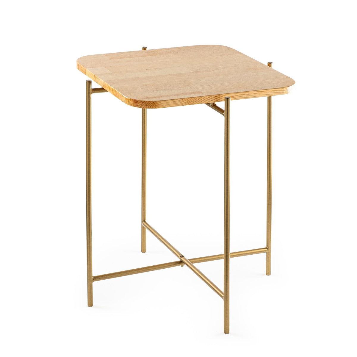Shb-005-A Dekoratif Ahşap Metal Sehpa 