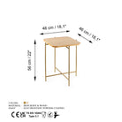 Shb-005-A Dekoratif Ahşap Metal Sehpa 