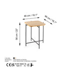 Shb-005 Dekoratif Ahşap Metal Sehpa 