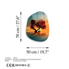 Uv-1086 Baskılı Cam Amorf Duvar Tablosu 