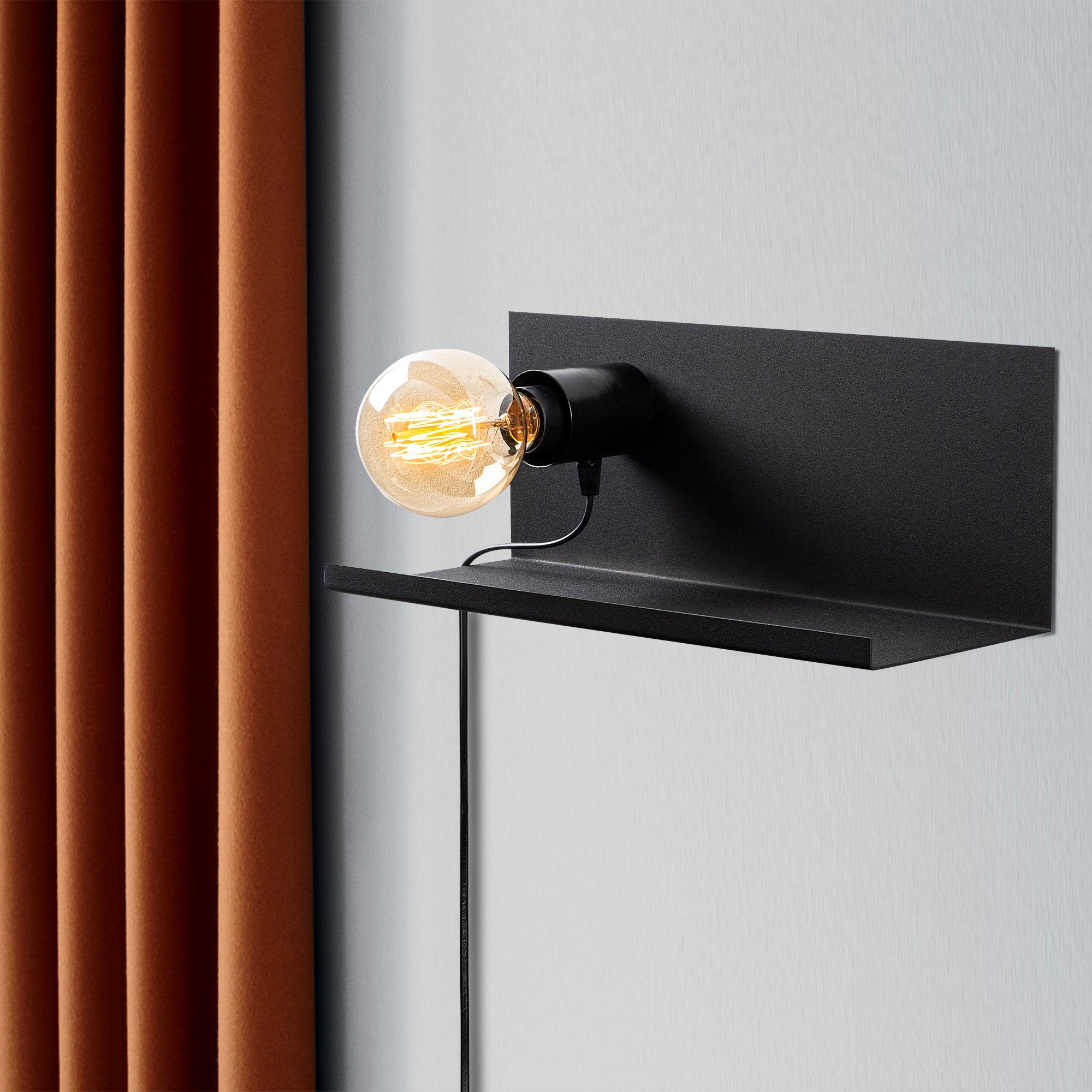 Brookara 501 Black Rustik Aplik Duvar Aydınlatma 