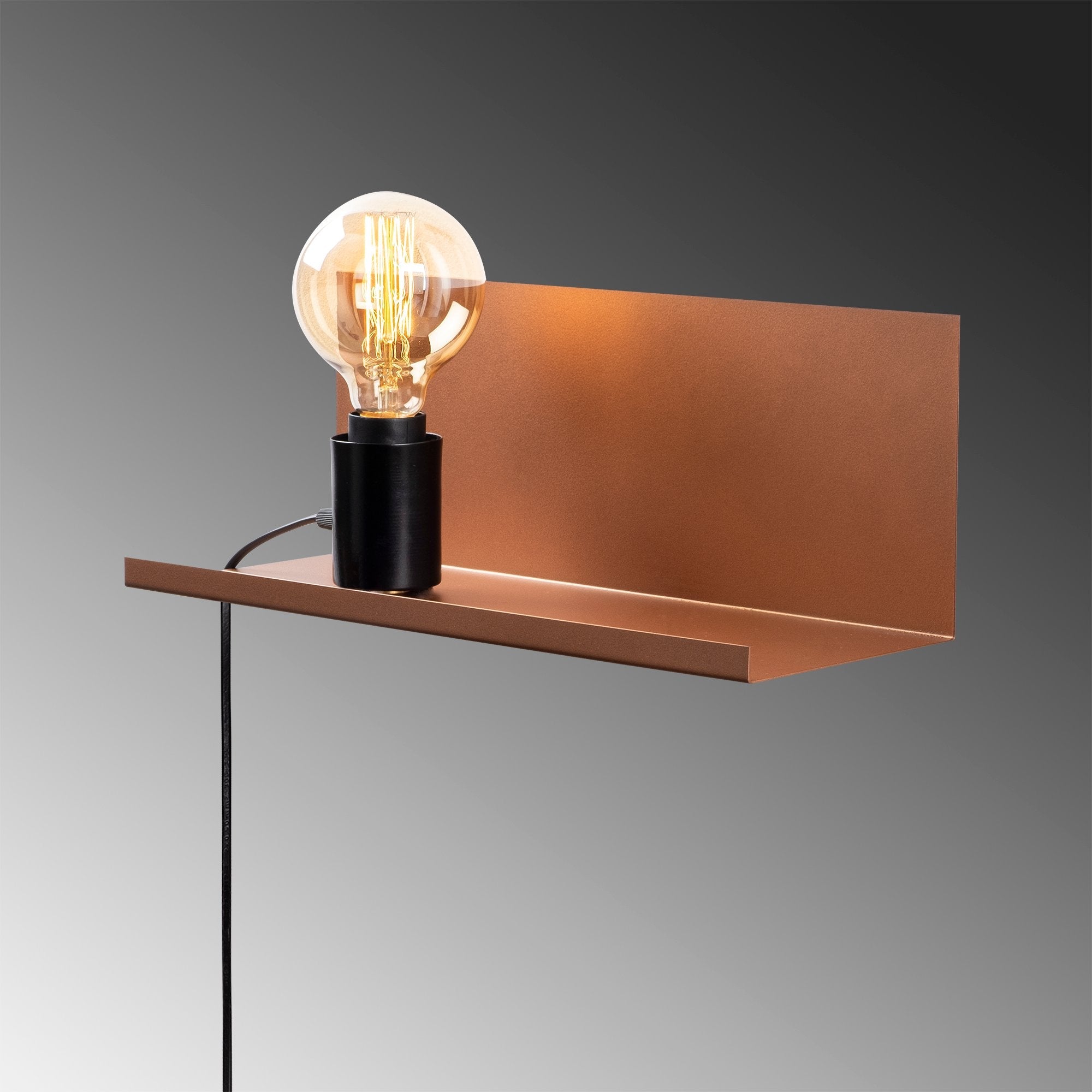 Brookara 501 Copper Black Rustik Aplik Duvar Aydınlatma 
