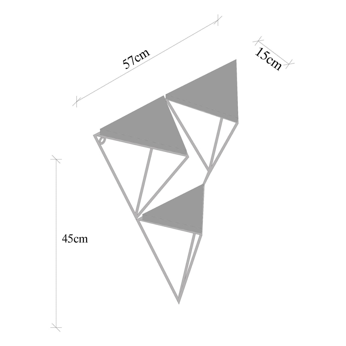 Cm-017-Srk Dekoratif Ahşap Metal Duvar Rafı 