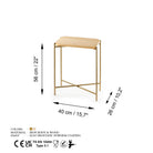 Shb-003-A Dekoratif Ahşap Metal Sehpa 