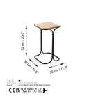 Shb-001-A Dekoratif Ahşap Metal Sehpa 