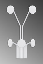 Dekoratif Metal Askılık, Beyaz - 24x16x40 Cm - 1