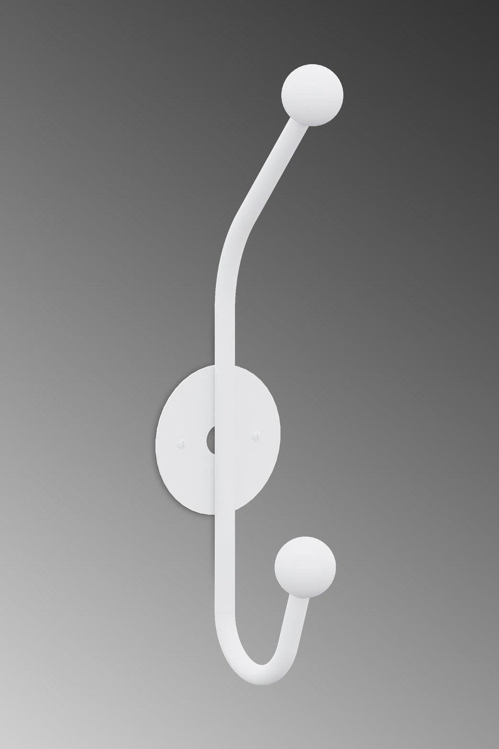 Dekoratif Metal Askılık, Beyaz - 6x9x24 Cm - 1