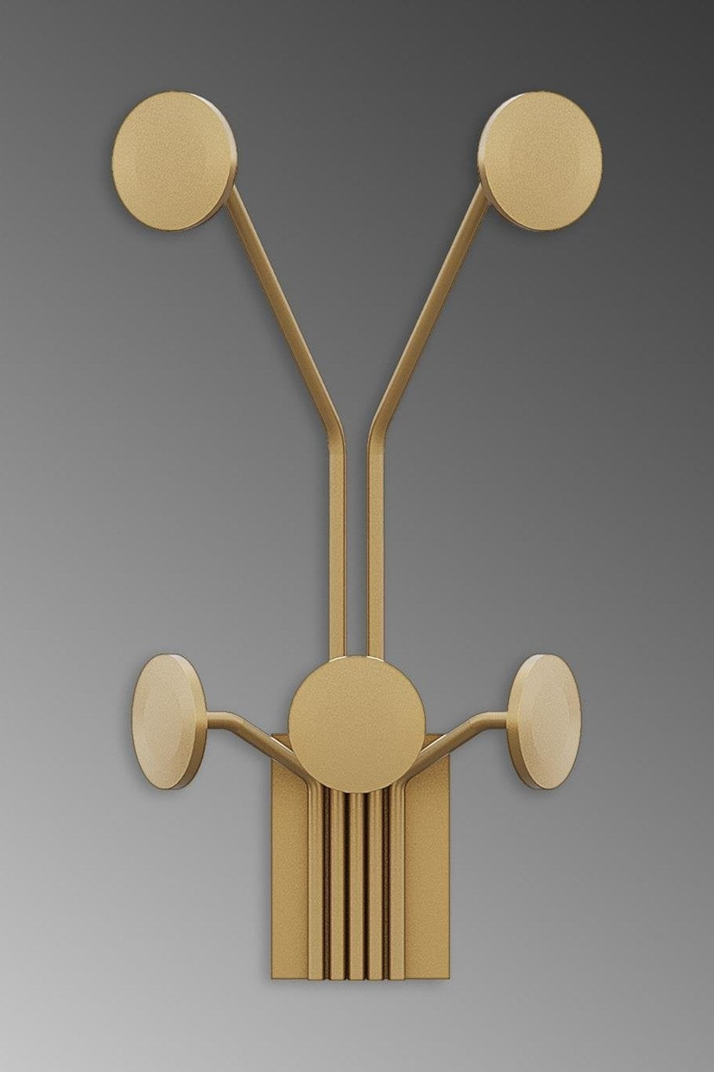 Dekoratif Metal Askılık, Parlak Gold - 24x16x40 Cm - 1