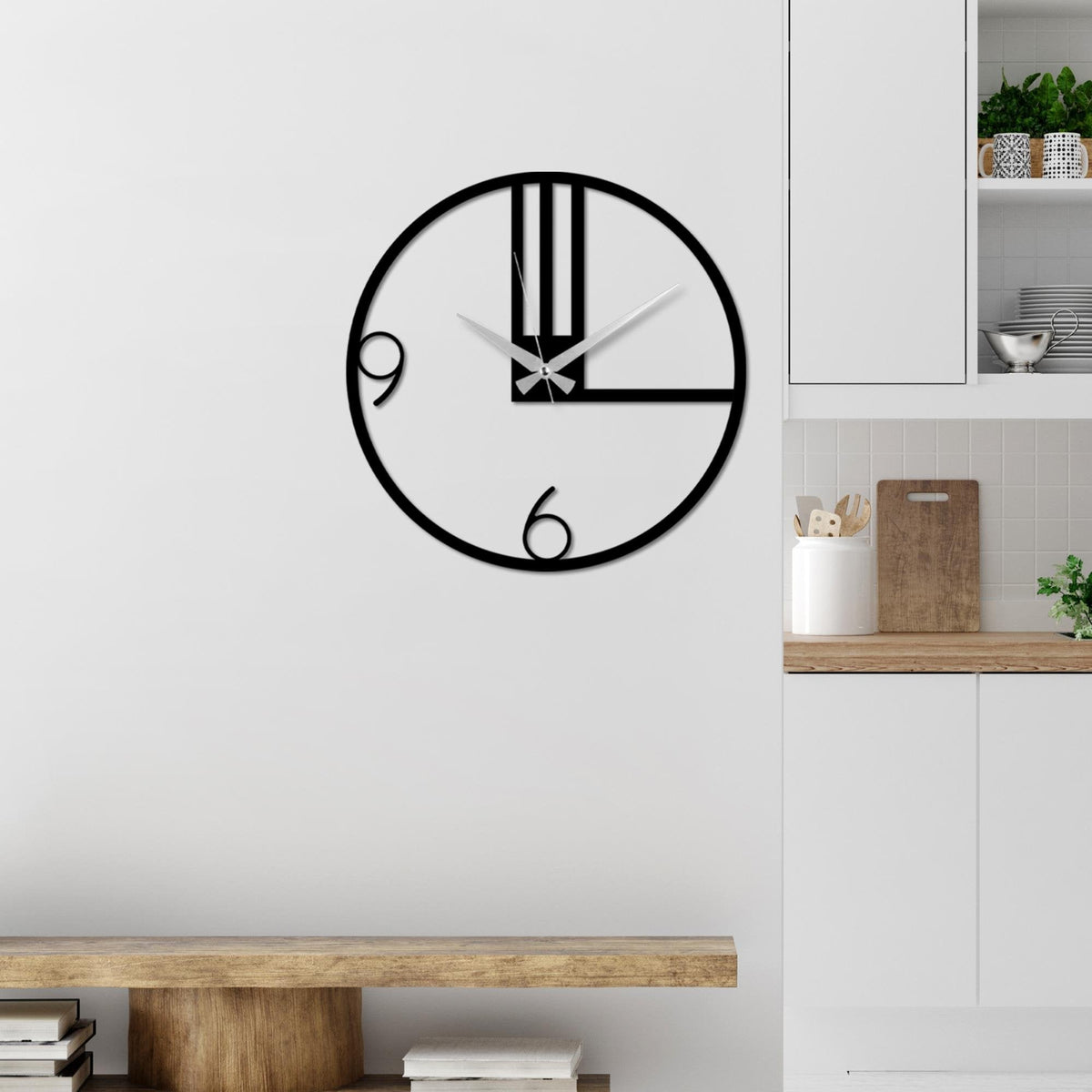 Watch-054 Dekoratif Metal Duvar Saati 