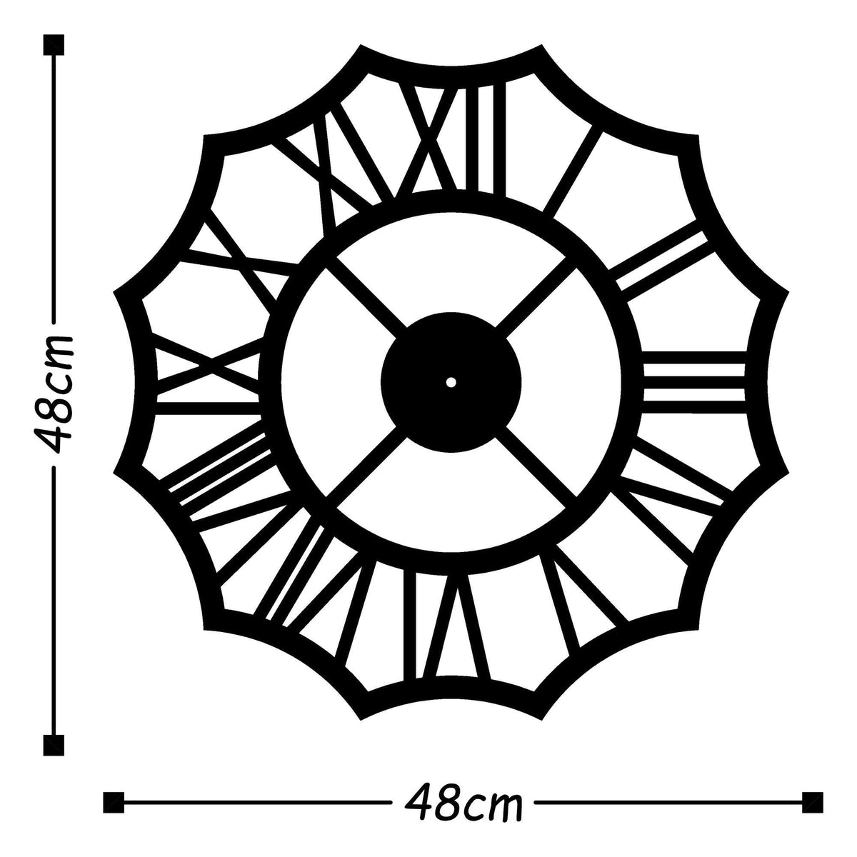 Watch-023-A Dekoratif Metal Duvar Saati 