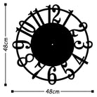 Watch-015-A Dekoratif Metal Duvar Saati 