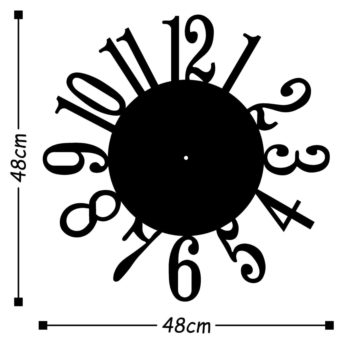 Watch-014-A Dekoratif Metal Duvar Saati 