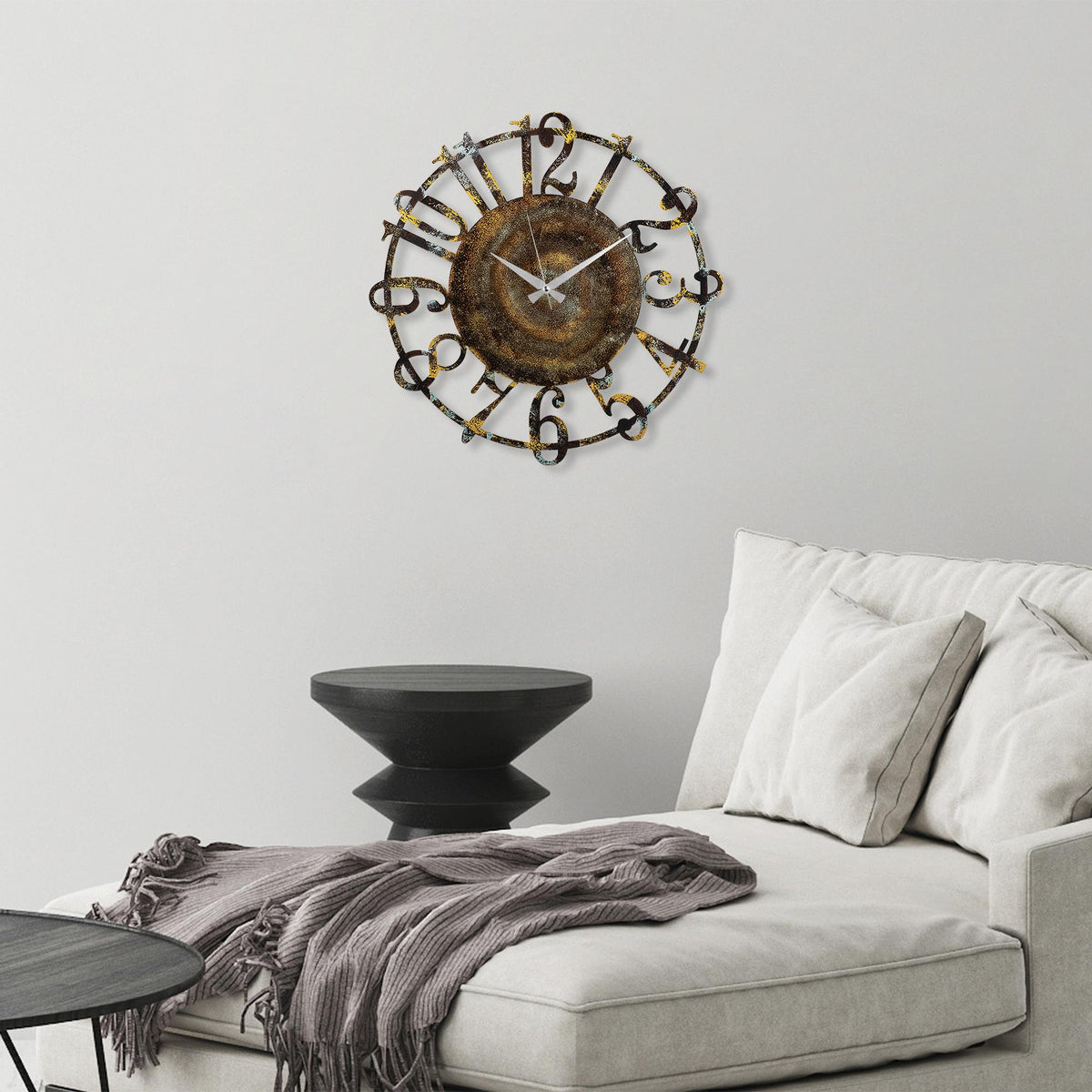 Bys-128-A Dekoratif Metal Duvar Saati 