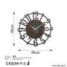 Bys-128-C Dekoratif Metal Duvar Saati 