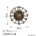 Bys-128-A Dekoratif Metal Duvar Saati 
