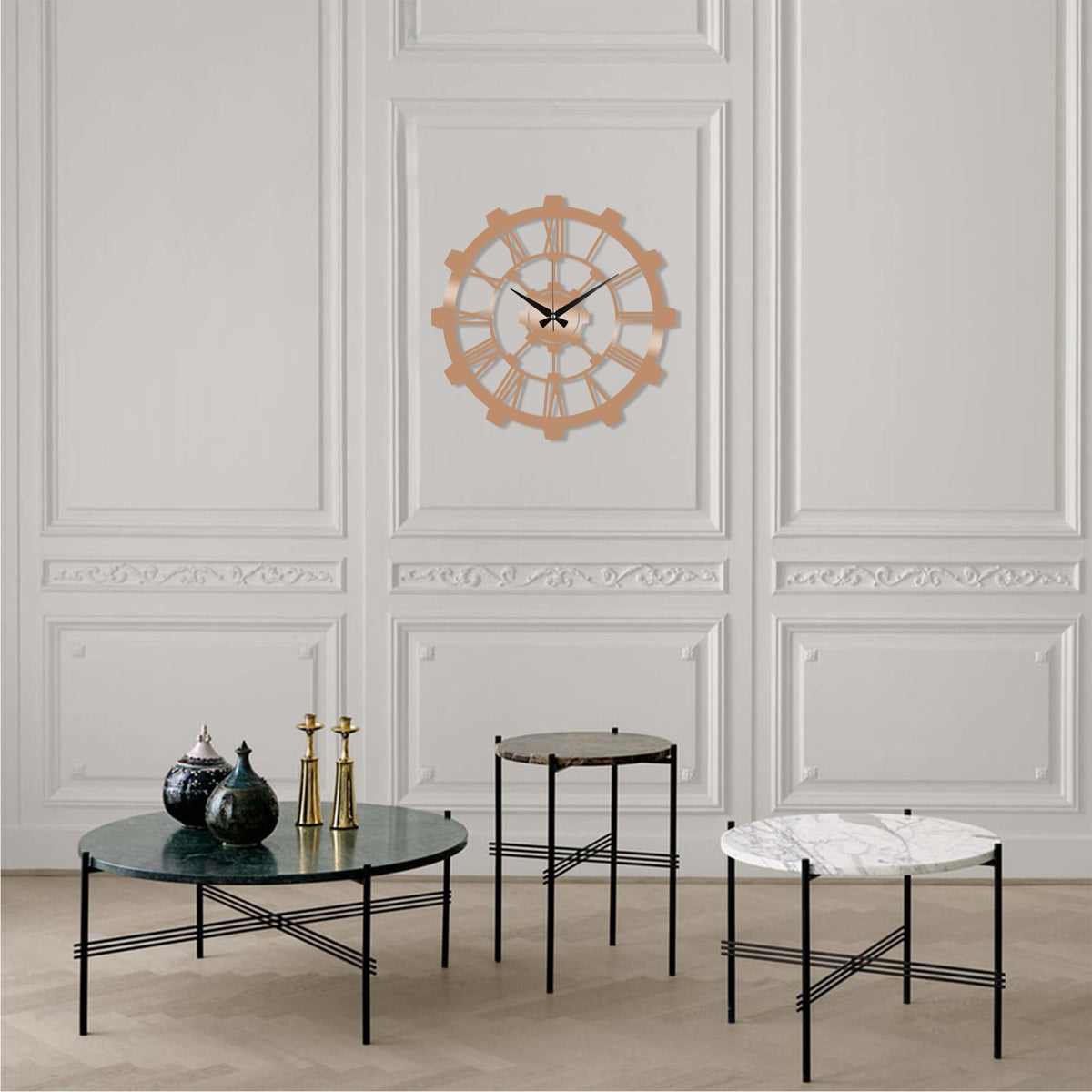 Watch-016-B Dekoratif Metal Duvar Saati 