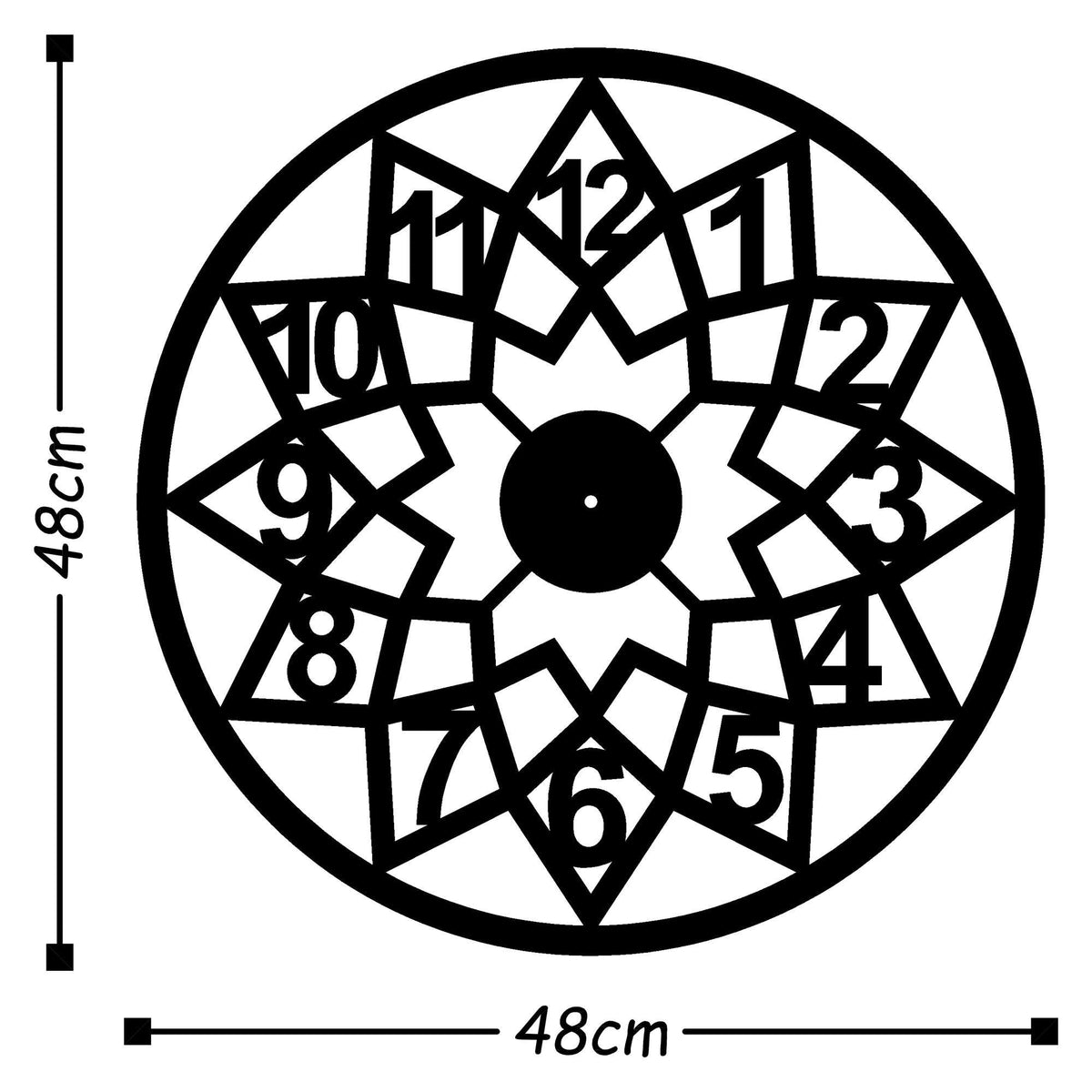 Watch-020-B Dekoratif Metal Duvar Saati 