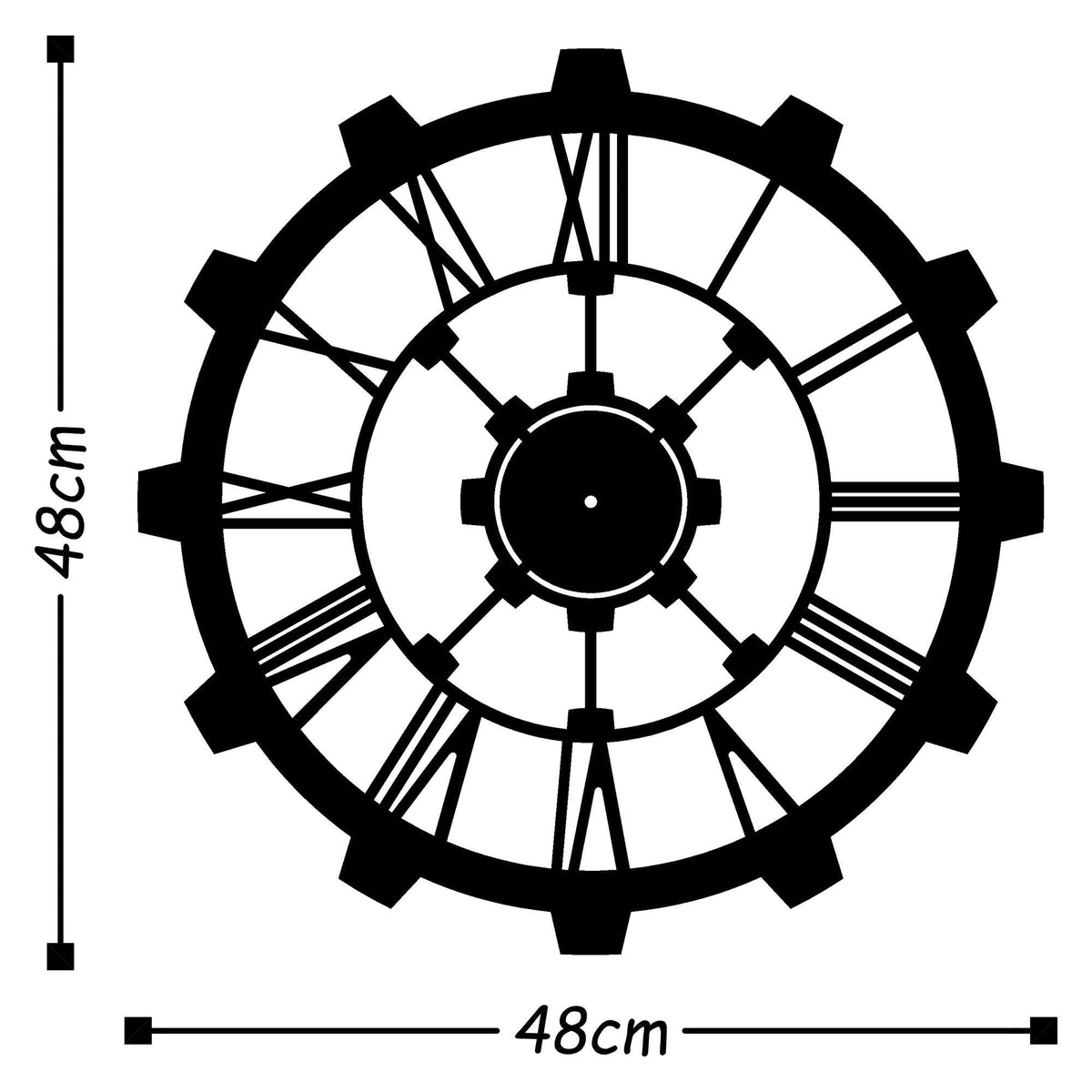 Watch-016 Dekoratif Metal Duvar Saati 