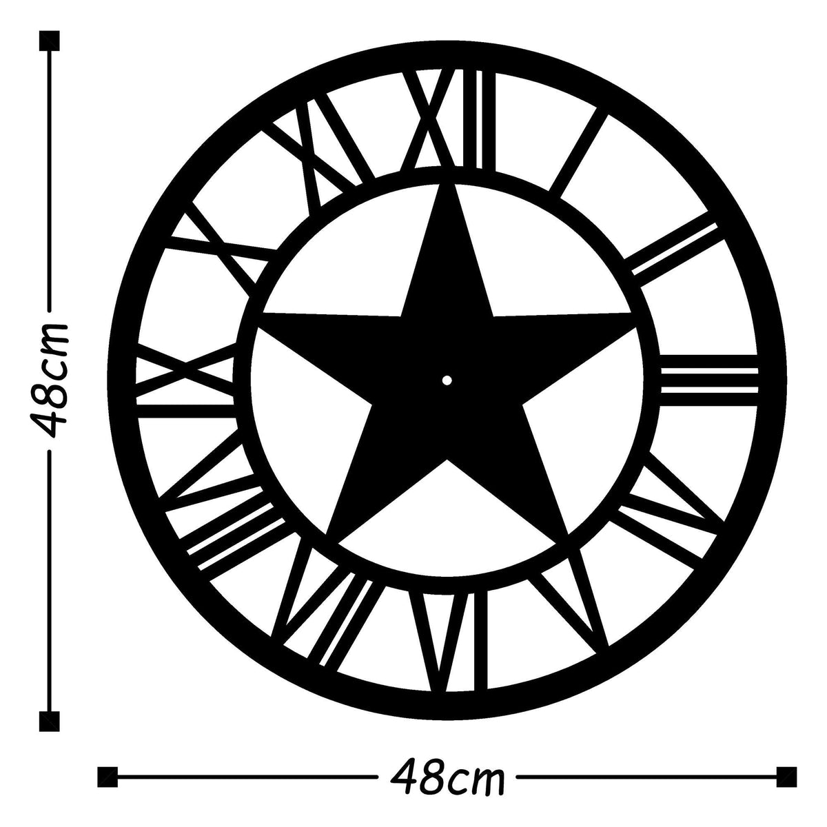 Watch-028 Dekoratif Metal Duvar Saati 