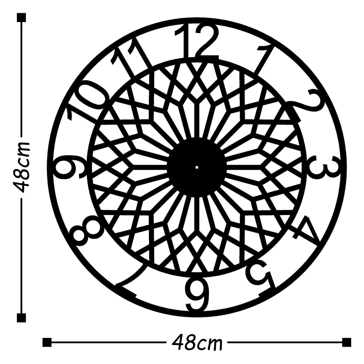 Watch-031 Dekoratif Metal Duvar Saati 