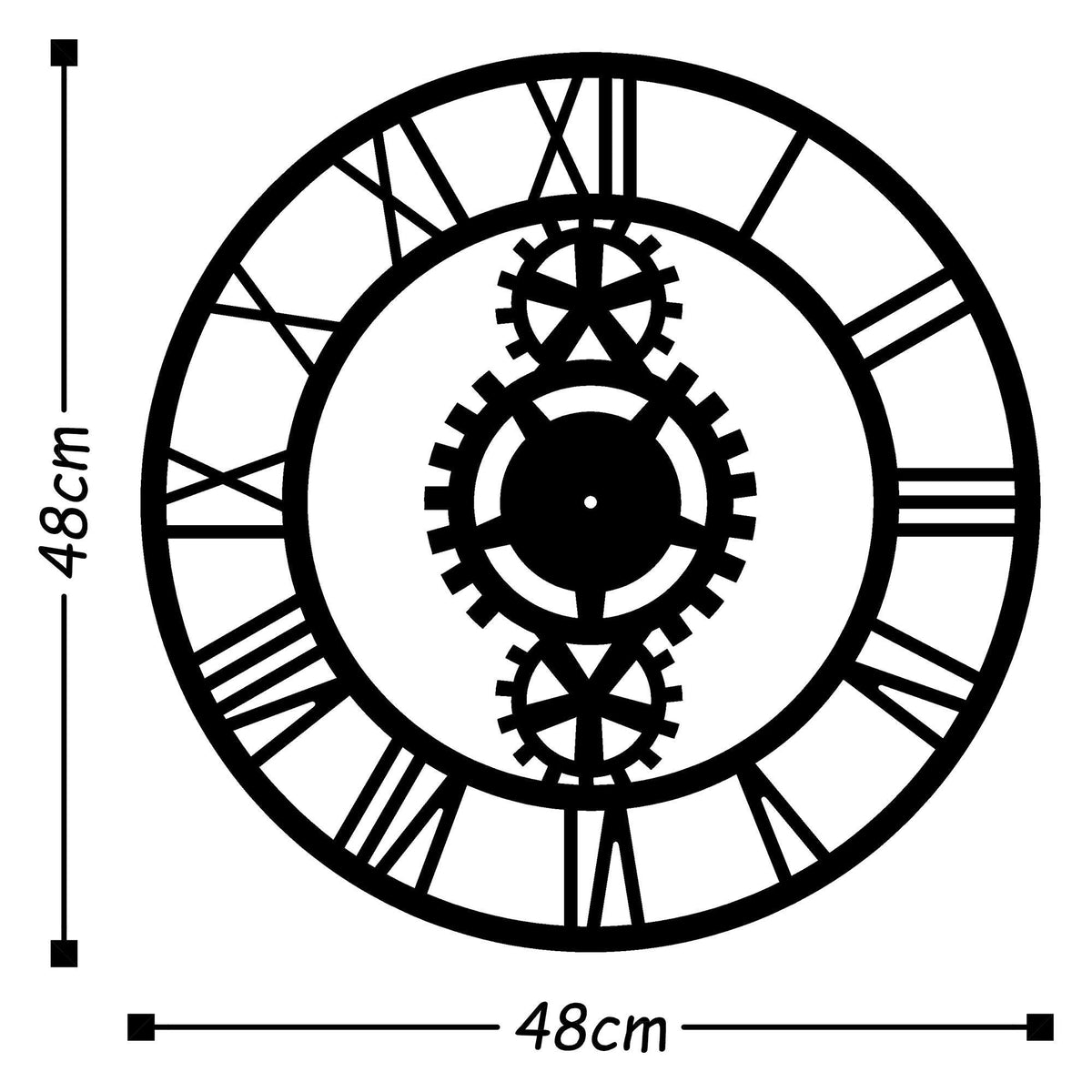 Watch-003 Dekoratif Metal Duvar Saati 